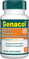 Genacol Turmeric Curcumin Ultra-Hydrolyzed Collagen Peptides Supplement with Black Pepper Extract (BioPerine) Soothe Your Joints Enhanced Absorption 90 Capsules (30-Day Supply)