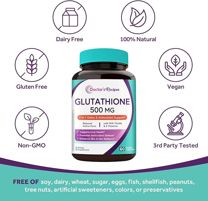 Doctor's Recipes Value Bundle (180 Capsules): Glutathione for Liver &amp Immune Support + Women's Probiotics with Cranberry