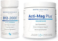 Biotics Research B12-2000™ Lozenges &amp Acti-Mag Plus™ Powder – High Potency Vitamin B12 B6 Folate &amp 400mg Magnesium – Methylation Energy Relaxation Heart &amp Muscle Support - 60 Lozenges
