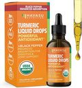 USDA Organic Turmeric Liquid Drops with Black Pepper - 1000mg Curcumin Supplement for Immune &amp Digestive Health - 30 Servings - Enhanced Absorption - Non-GMO Vegan Gluten Free - Unflavored 1 Fl