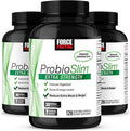 Force Factor ProbioSlim Extra Strength Probiotic Supplement for Women and Men with 30 Billion CFUs and Green Tea Extract for Gut Health Support Bloating and Gas Relief 360 Capsules Pack of 3