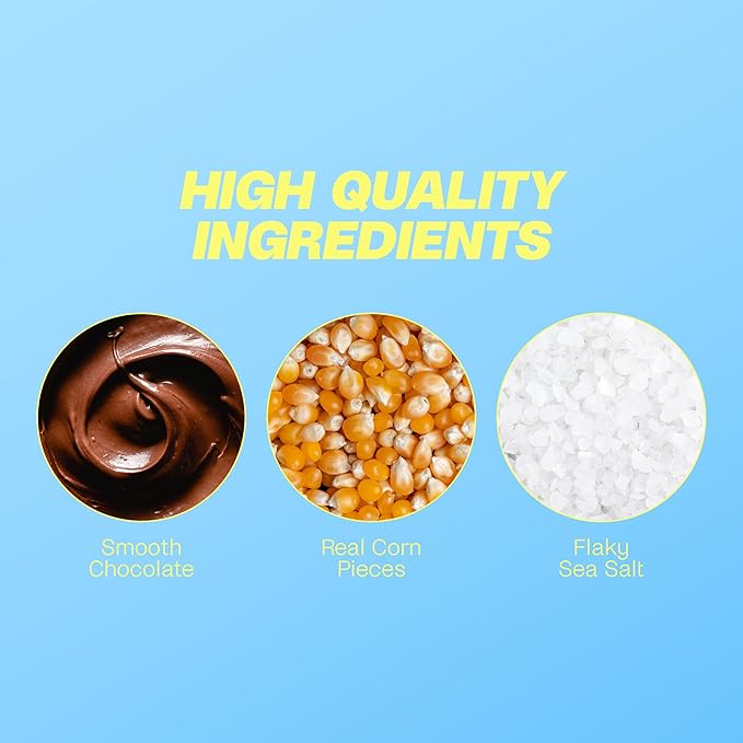 Misfits Vegan Protein Bars - Sweet &amp Salty Caramel Popcorn | Nutrition Bars - 15g Protein 1g Sugar Plant-based Low Carb Non-GMO Gluten Free Snacks | Pack of 12