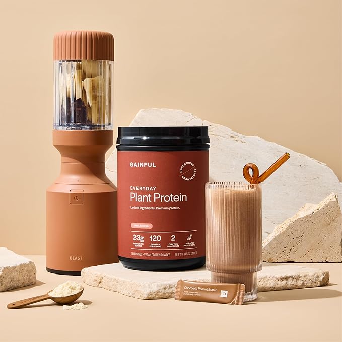 Gainful Everyday Plant Protein Powder 23g Plant Protein per Serving Unflavored Supports Strength Recovery and Balanced Nutrition Vegan Gut Friendly No Artificial Ingredients 14 Servings