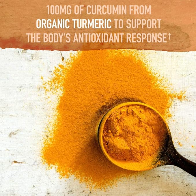 Garden of Life Organics Extra Strength Turmeric Inflammatory Response 120 Tablets-100Mg Curcumin (95% Curcuminoids) Black Pepper Probiotics Organic Non-GMO Vegan Gluten Free Herbal Supplement