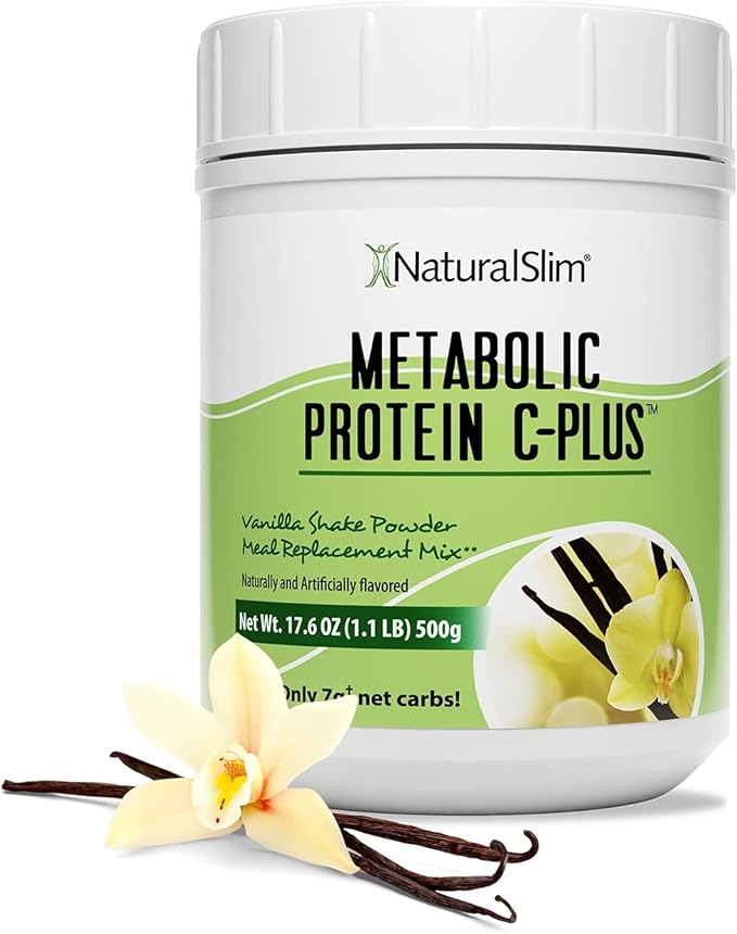 Metabolic Protein C-Plus Whey Protein Powder &amp Shake Meal Replacement with Vitamin C L-Glutamine &amp Digestive Enzymes Low Carb Protein Drink Support Metabolism Energy &amp Gut health 1.1