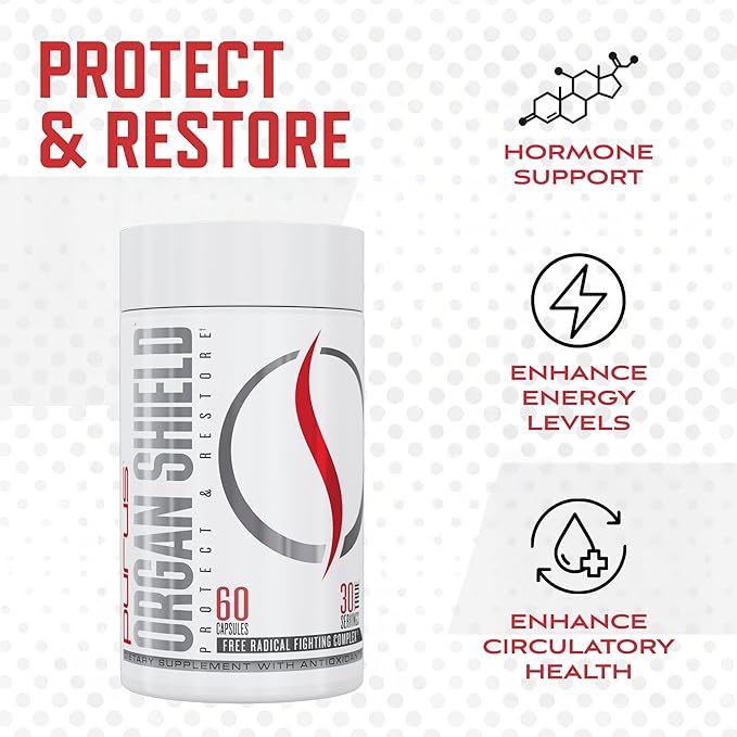 Purus Labs Organ Shield Active Antioxidant | Plant Based Antioxidants | 30 Servings 60 Gelatin Capsules