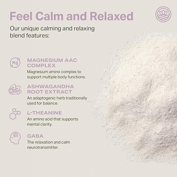 Proper The Lavenders Calming Aid. Magnesium Supplement Relaxation Drink Mix with GABA L-Theanine Lavender Lemon Balm and Ashwagandha. Natural Calm Stress Support Supplements