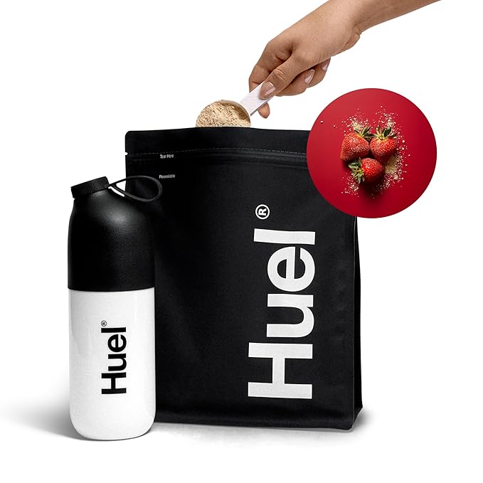 Huel Black Edition | Strawberry Shortcake 40g Vegan Protein Powder | Nutritionally Complete Meal Replacement | 27 Vitamins and Minerals Gluten Free | 17 Servings