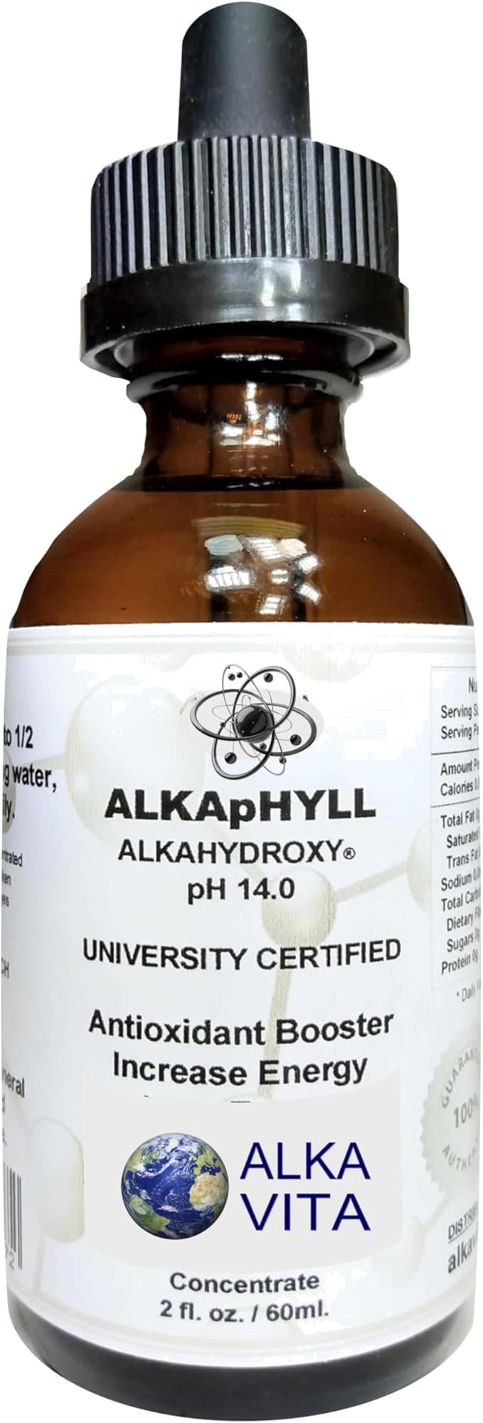 Alkaline Concentrate Drops pH 14.0 Alkahydroxy University Certified