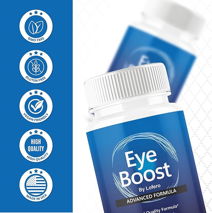 Eye Boost Capsules EyeBoost Premium Eye &amp Vision Formula Advanced All-Natural Vitamin Supplement Pills for Eye Visual Balance Sight - Overall Wellness Support Made in USA (60 Capsules)