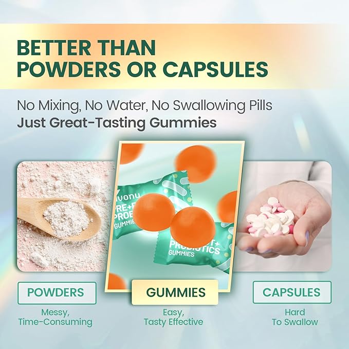 VivoNu Probiotics for Digestive Health Gummies 3 in 1 Intestinal Digestion Contains 2 Billion CFU Probiotic Zinc Magnesium and Vitamin D3 Men's Probiotics for Women Non GMO (240Gummy/4Pack)