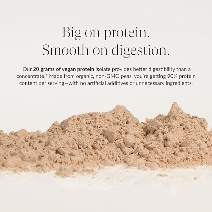 Beam Vegan Protein Powder – Organic Pea Protein Isolate 20g Plant-Based Protein per Serving Third-Party Tested No Added Sugar Dairy Free Soy Free Gluten Free 20 Servings Chocolate
