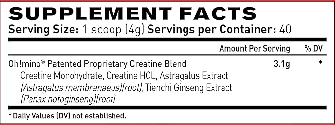 Oh!mino Creatine Complex for Muscle Growth. Micronized Creatine Monohydrate and Hydrochloride with Adaptogens. Perfect for Women and Men. Refreshing Zero Carb Lemon-Lime 40 Servings
