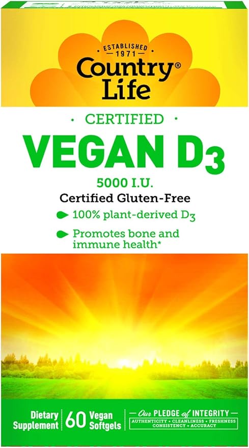 Country Life Vegan D3 60 Count