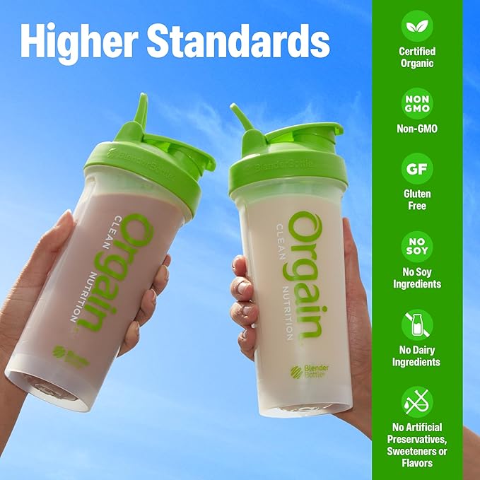 Orgain Organic 30g Vegan Plant Protein Powder Vanilla 9g EAAs + BCAAs High Plant Protein 4g Prebiotic + Fiber 1g Sugar Pre-Workout Muscle Support + Recovery - 2.01lb (Packaging May Vary)