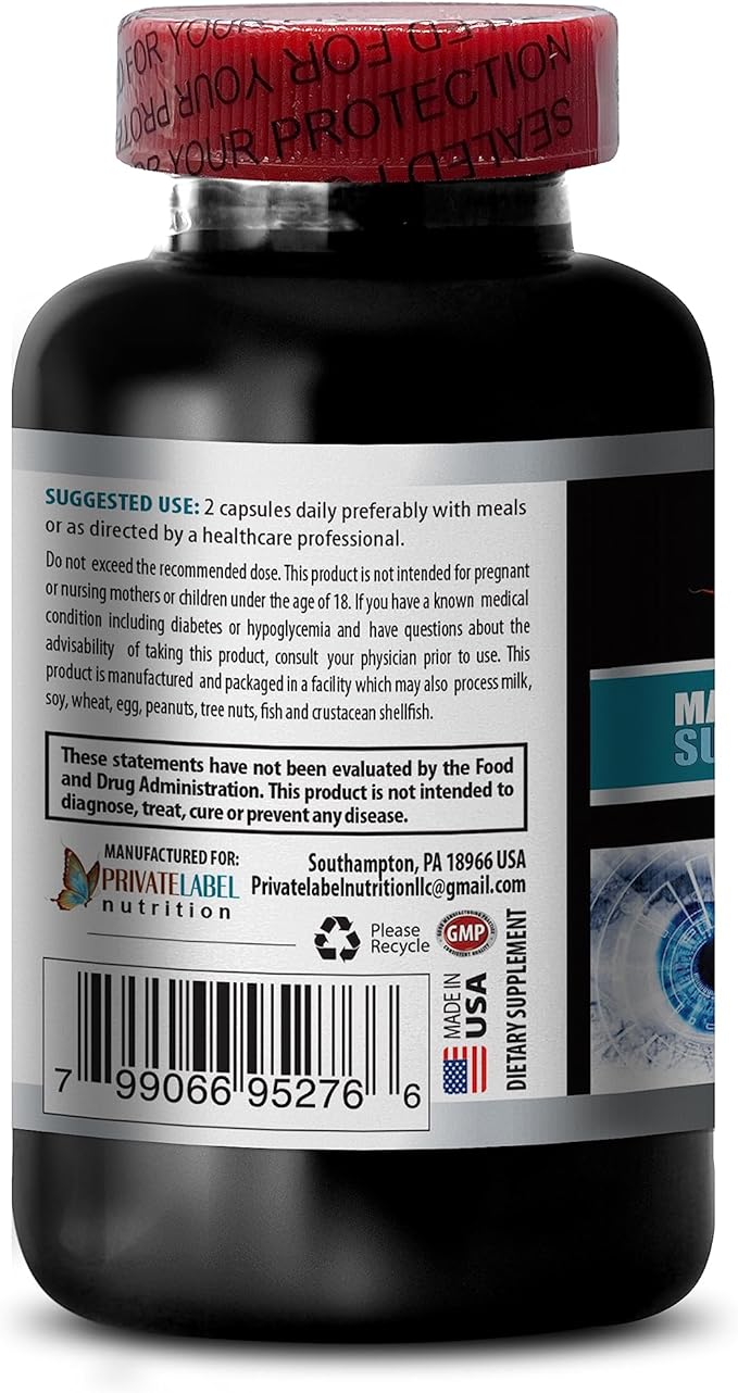 grape seed extract organic - ADVANCED VISION FORMULA - taurine amino acid Improves Vision Lutein And Zeaxanthin organic eye supplements for adults over 50 milk thistle organic - 3 Bottles 180Caps