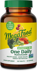 MegaFood Multivitamin for Women 55+ One Daily Womens Multivitamin with Vitamin D3 C Zinc &amp Bioavailable Vitamin B12 &amp Folate - Healthy Aging Brain &amp Bone Health Vegetarian 120 Tablets