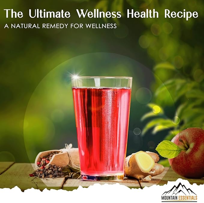 MOUNTAIN ESSENTIALS Apple Cider Vinegar with Fruit Juice Blend Naturally Crafted Beverage Made with Organic Ingredients Ready to Drink 25 fl oz 50 Servings per Container Pack of 1