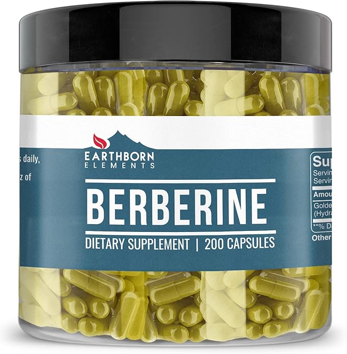 Earthborn Elements Berberine Ceylon Cinnamon &amp Turmeric Curcumin Bundle (200 Capsules Each) Pure &amp Undiluted No Additives
