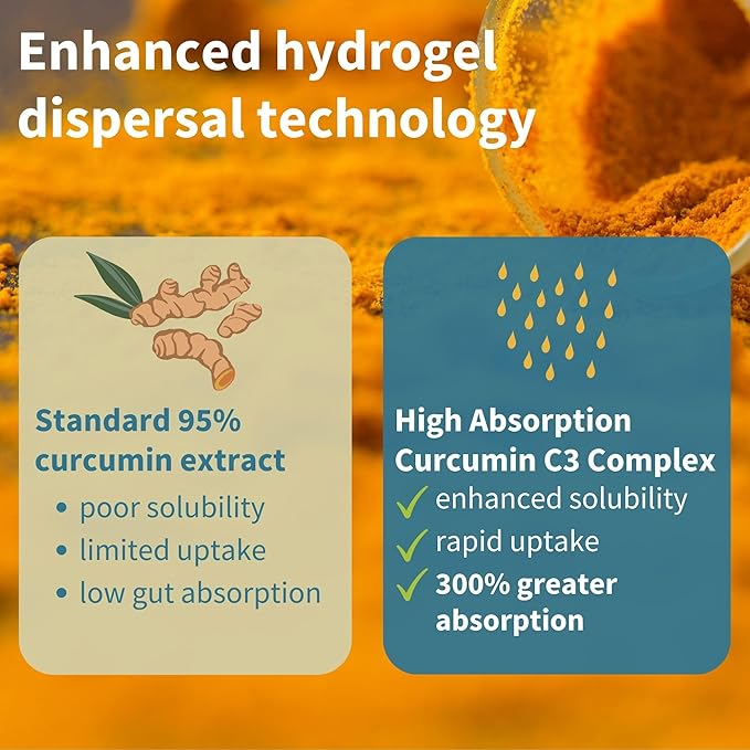 Igennus Advanced Curcumin C3 Complex 300% Greater Absorption &amp Rapid Uptake 95% Standardised Extract 90 Servings Clean Label Vegan Supplement 1-a-Day 90 Capsules