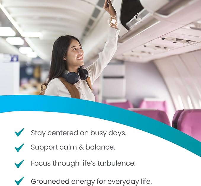 Fly Calm Patch (30-Day Supply) – Daily Patch with Lemon Balm L-Theanine &amp Ashwagandha for Mental Calm Focus &amp Travel Ease