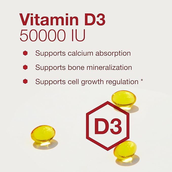 Protocol Vitamin D3 50000 IU - Immune Support Healthy Bones and Teeth - 50 Softgels