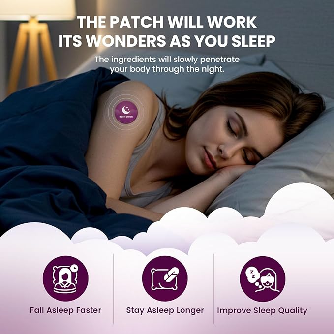 Sleep Patches for Adults Extra Strength: Easy-to-Apply Sleep Patch with Melatonin &amp Valerian 42 Patches