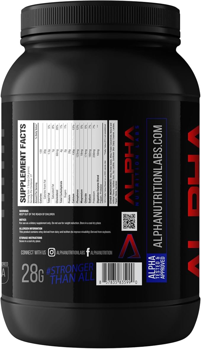 Whey Isolate Protein Powder - Vanilla Flavor 28g of Protein Protein Source Low Carb Classic Specialty