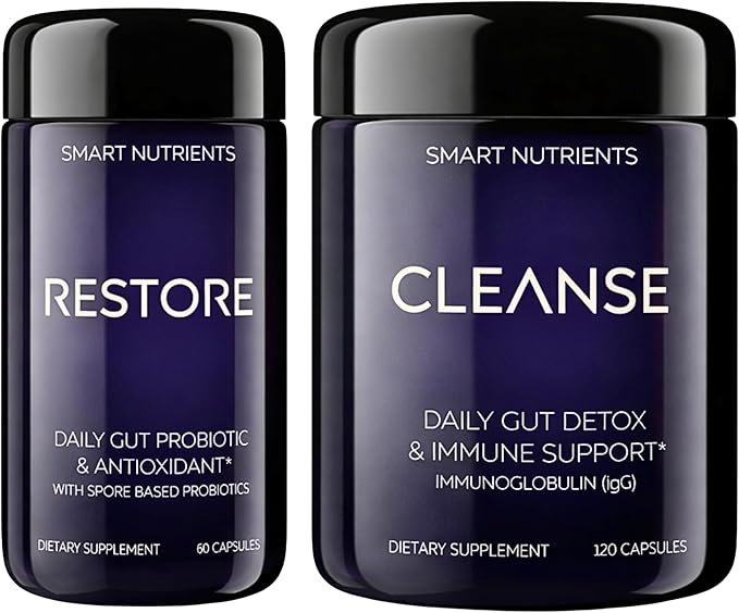 Restore + Cleanse | Daily Gut &amp Digestive Support Supplement Bundle