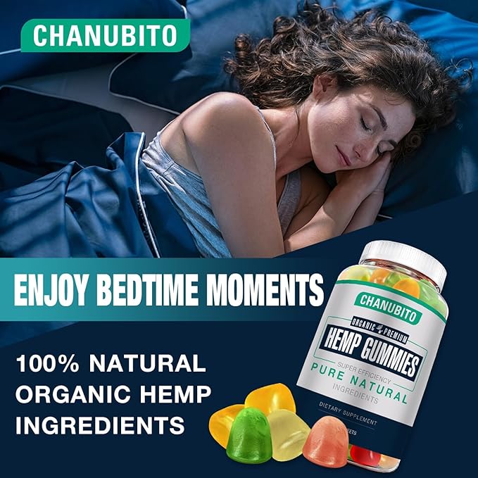 Hemp Gummies (3 Packs) Organic Omega 3 6 9 Supplement High Potency - Pain Sleep Mood - with Pure Hemp Oil Extract - Natural Edibles Gummy-Vegan Non-GMO Low Sugar