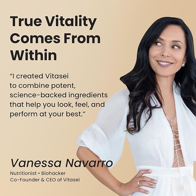 VITASEI Hydrolyzed Collagen Peptides Powder with Resveratrol &amp Vitamin C – Hair Skin &amp Joint Support – Colágeno Hidrolizado for Women &amp Men – Delicious Cookies &amp Cream Flavor 16 oz (