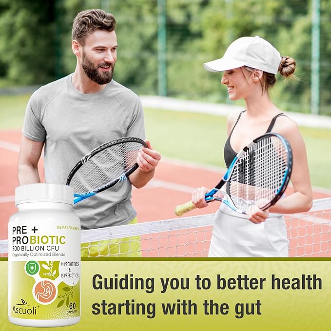 Probiotics for Women &amp Men - 300 Billion CFU 24 Strains + 15 Organic Herbs Prebiotics Blend Daily Probiotic for Digestive Health Immune Gut Bloating - 120 Vegetarian Capsule (120-Days Supply)