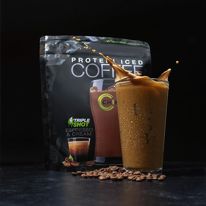 CHIKE Triple Shot Espresso &amp Cream Protein Iced Coffee 20 G Protein 3 Shots Espresso 1 G Sugar Keto Friendly and Gluten Free 14 Servings (15.8 Ounce)…