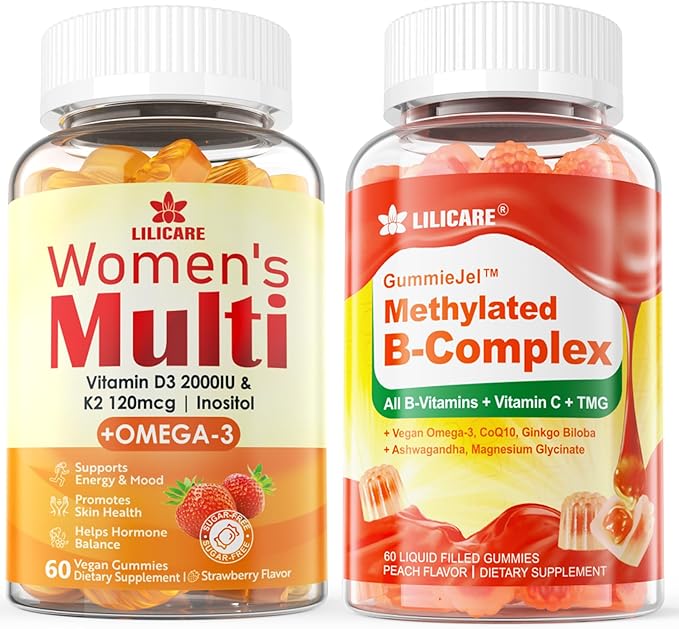 Vitamin B Complex Filled Gummies &amp Womens Multivitamin Gummies