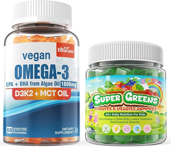 Vegan Omega 3 Gummies &amp Kids Super Greens Gummies