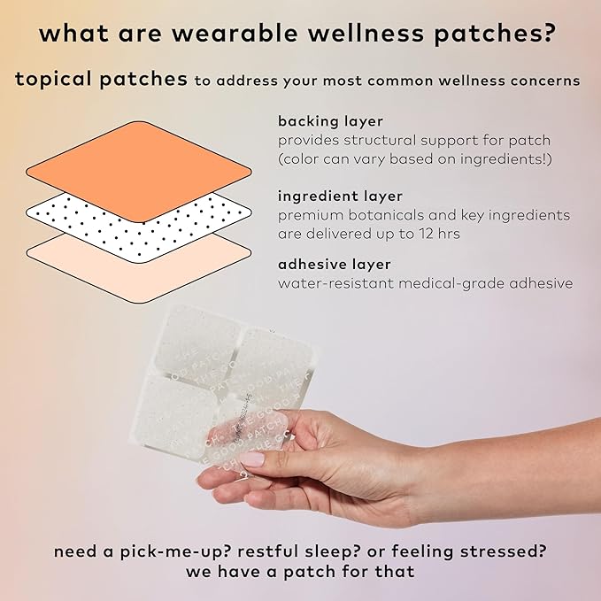 The Good Patch Slumber Sleep Patch Support Melatonin Free Sustained Release Natural Patch with L-Theanine Magnesium Tart Cherry Extract Plant Powered Wearable Wellness (8 Total Patches)