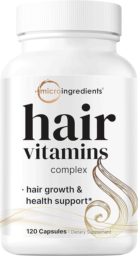 Micro Ingredients Multi Collagen Complex for Women &amp Hair Vitamins Complex Capsules Bundle 2 Pack | Grass-Fed Collagen Peptides | 14-in-1 Advanced Hair Growth Support