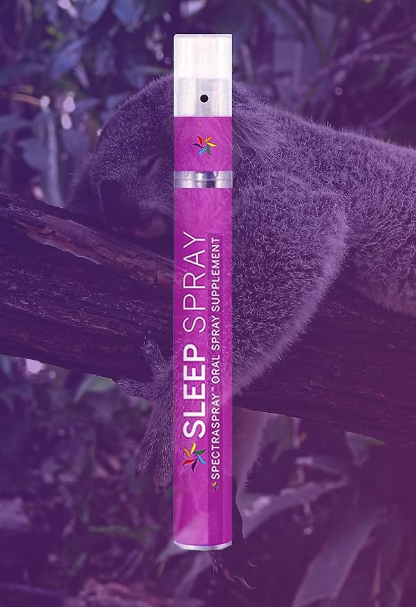 Sleep Support Spray (30 Day Supply) - Melatonin 5-HTP L-Theanine &amp Herbal Extracts Spearmint Flavor TSA Safe &amp Fast Absorbing by SpectraSpray