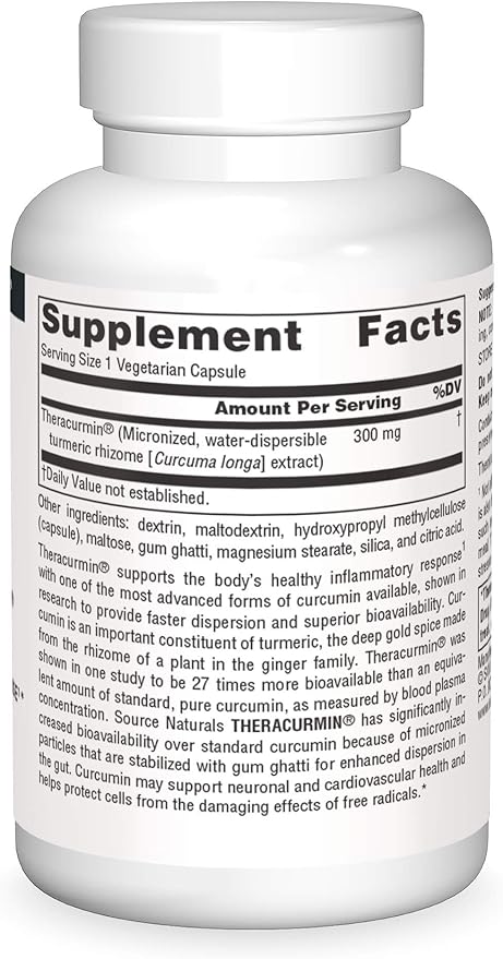 Source Naturals Theracurmin Supports Healthy Inflammatory Response* 300 mg - 60 Vegetarian Capsules