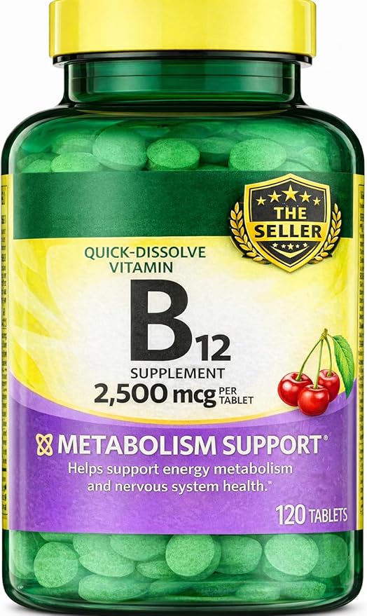 Vitamin B12 2500 mcg Quick Dissolve Tablets – Cherry
