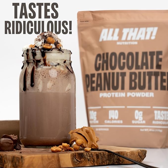 Chocolate Peanut Butter Protein Powder 30G Whey Protein Low Calorie 0g Sugar No Artificial Flavors Soy-Free &amp Gluten-Free 30 Servings