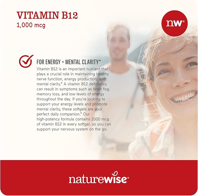 NatureWise Vitamin D3 2000iu 360 Count and Vitamin B12 1000mcg 150 Softgels for Energy Immune Support and Healthy Muscle Function
