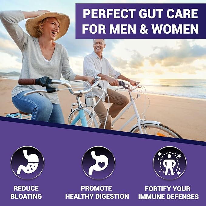 Adult Probiotics 40 Billion CFU for Stomach Acid Resistant - Maximum Potency for Gut Health &amp Immune Support - No Dairy Gluten Wheat Yeast - 60 Veggie Capsules