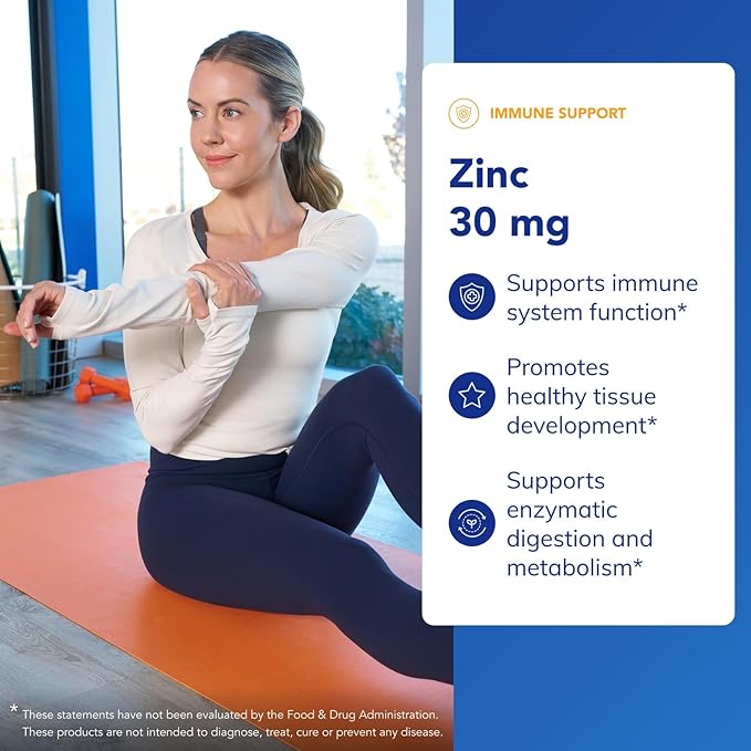 Pure Encapsulations Zinc 30 mg - Supplement for Immune System Support Growth and Development and Wound Healing* - with Zinc Picolinate 30 mg - 180 Capsules