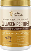Multi Collagen Peptides Powder Grass Fed - Hydrolyzed Type I III - Hair Skin Nails Joints - 16oz