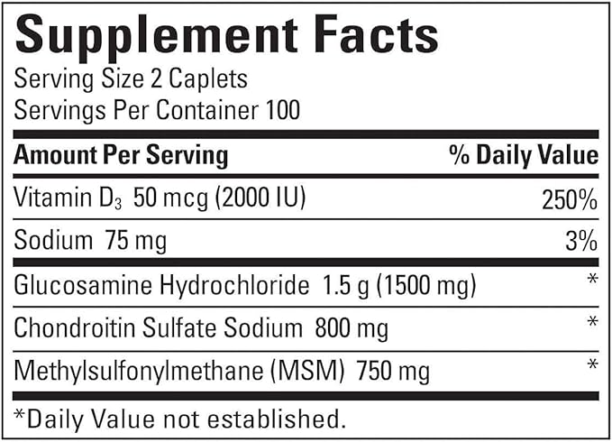 Nature Made TripleFlex Glucosamine Chondroitin and MSM - 2 Bottles 200 Caplets Each 400 Caplets Total