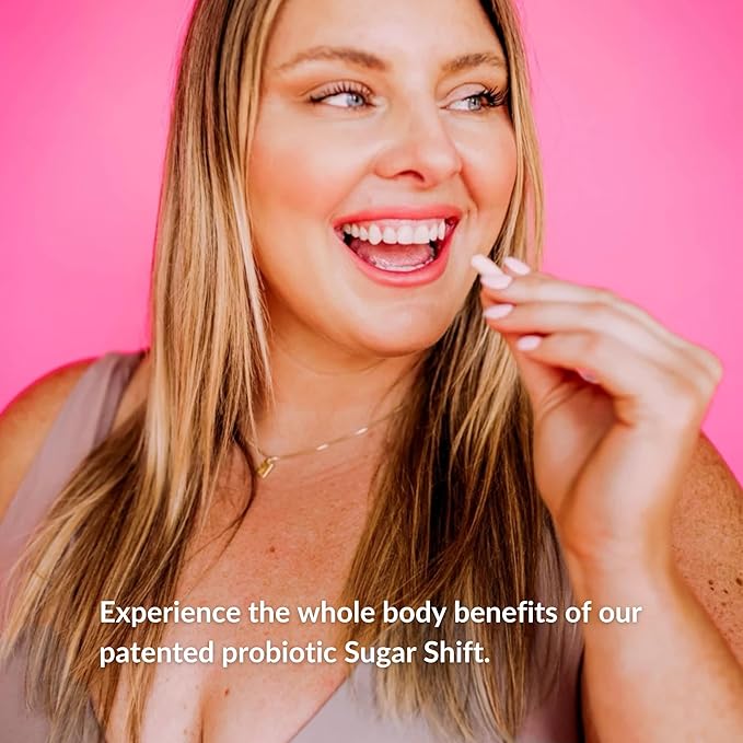 BiotiQuest Sugar Shift Probiotic | Helps Decrease Sugar &amp Carb Cravings and Supports Digestive Balance | 22 Billion CFU | Non-GMO Gluten-Free &amp Vegan | 60 Servings