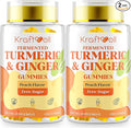 Turmeric Curcumin with Ginger Gummies Vegan Formula with Fermented Turmeric &amp Black Pepper Joint Comfort &amp Mobility Sugar-Free with Vitamin D3 + K2 Natural Peach Flavor – 150 Gummies (2 Bo