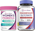 Doctor's Recipes Organic Prebiotics and Probiotics for Women Digestive Health Magnesium Glycinate Supplement