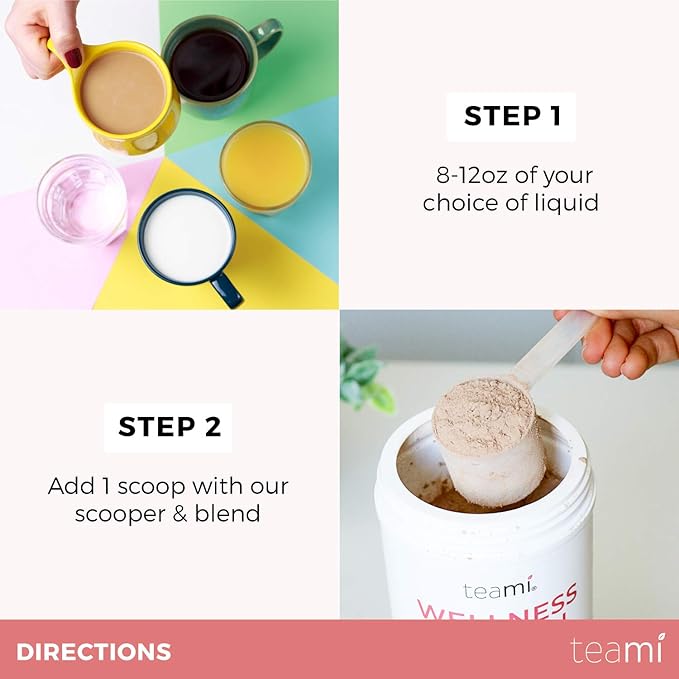 Teami Wellness Vegan Protein Powder - Organic Ingredients (14 Servings 13.6 Ounce) Smooth Textured Chocolate Plant Based Protein Powder Low Net Carbs Non-GMO Dairy Free Soy Free No Sugar Added